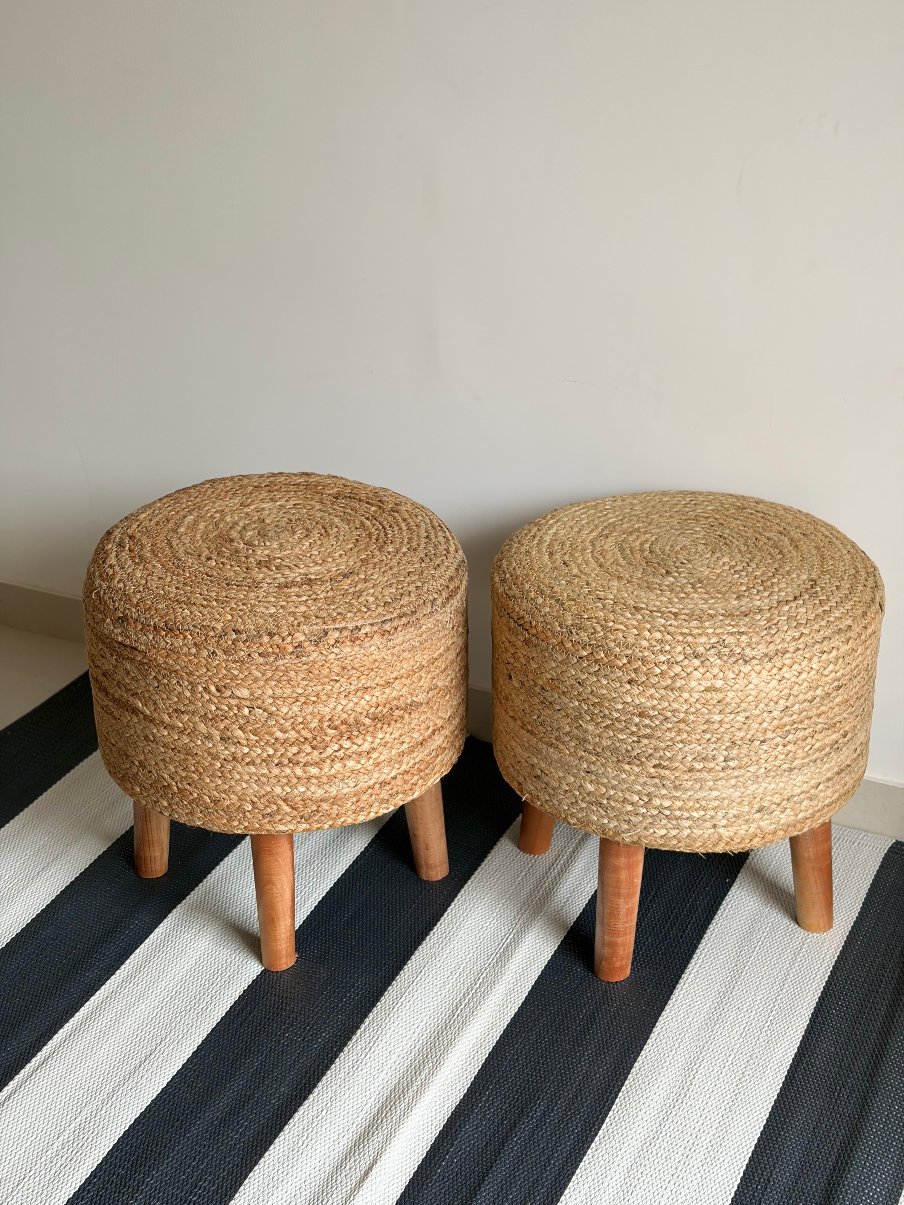 Jute seating stool