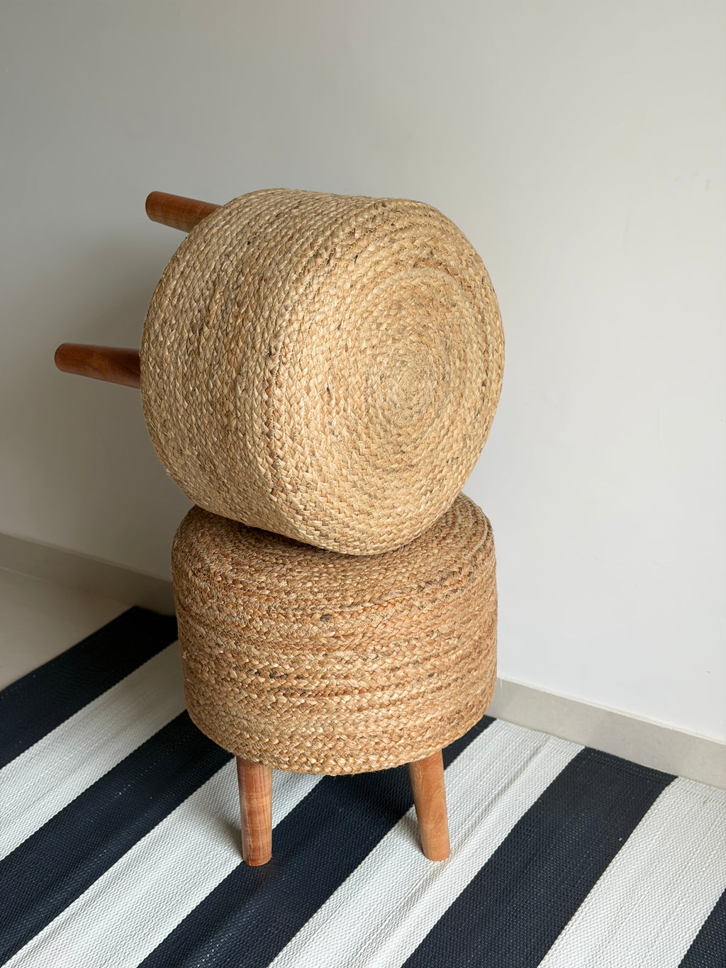 Jute seating stool