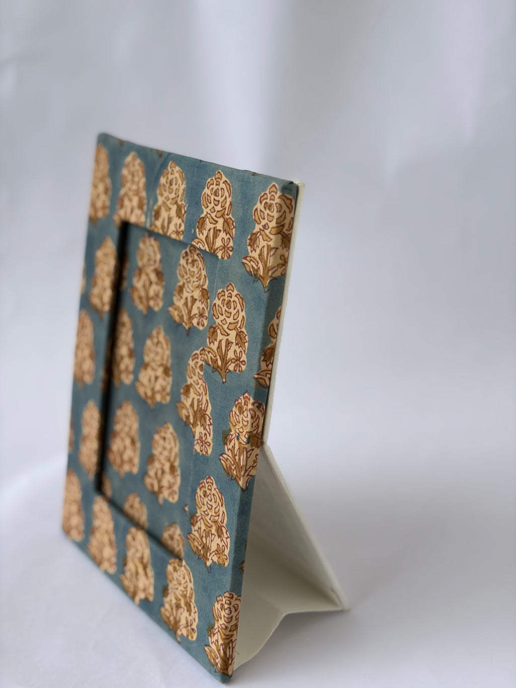 Blue fabric photo frame