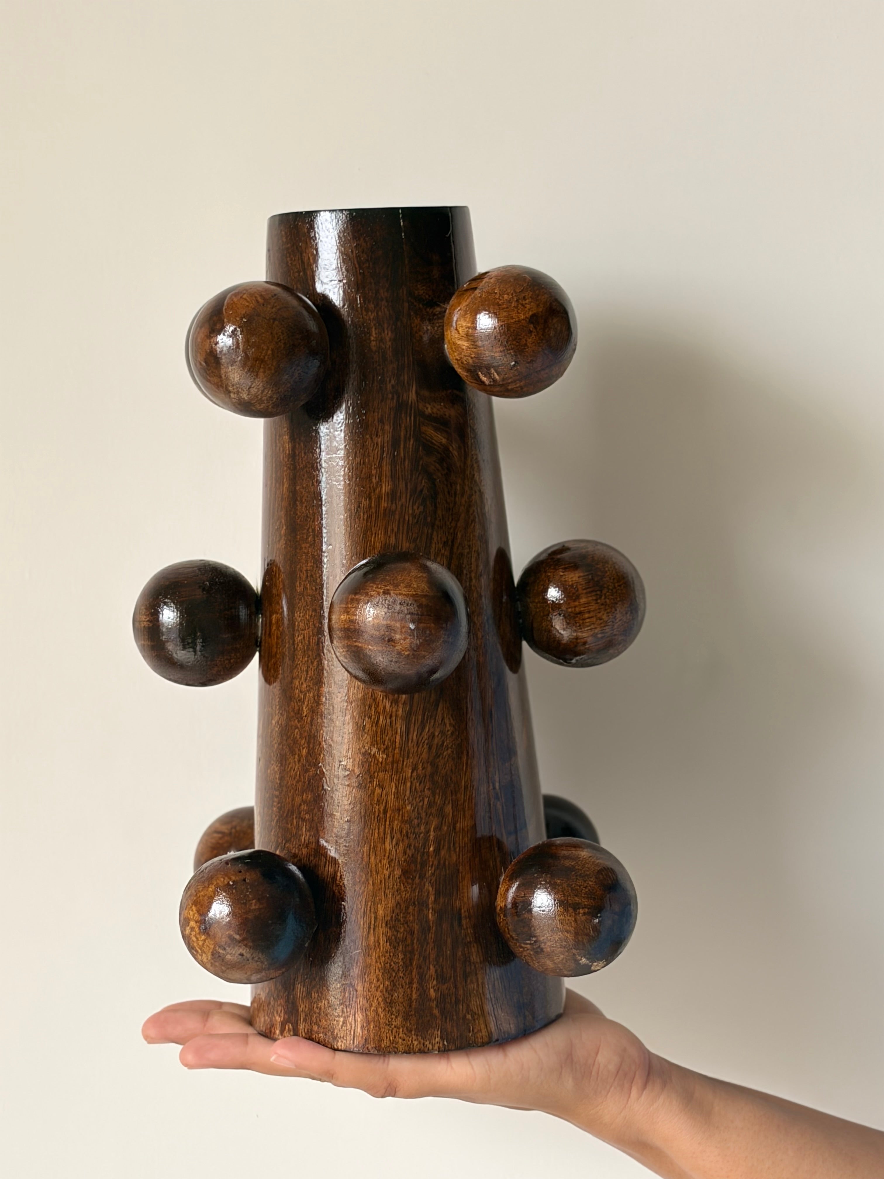 Wooden Bubble Vase