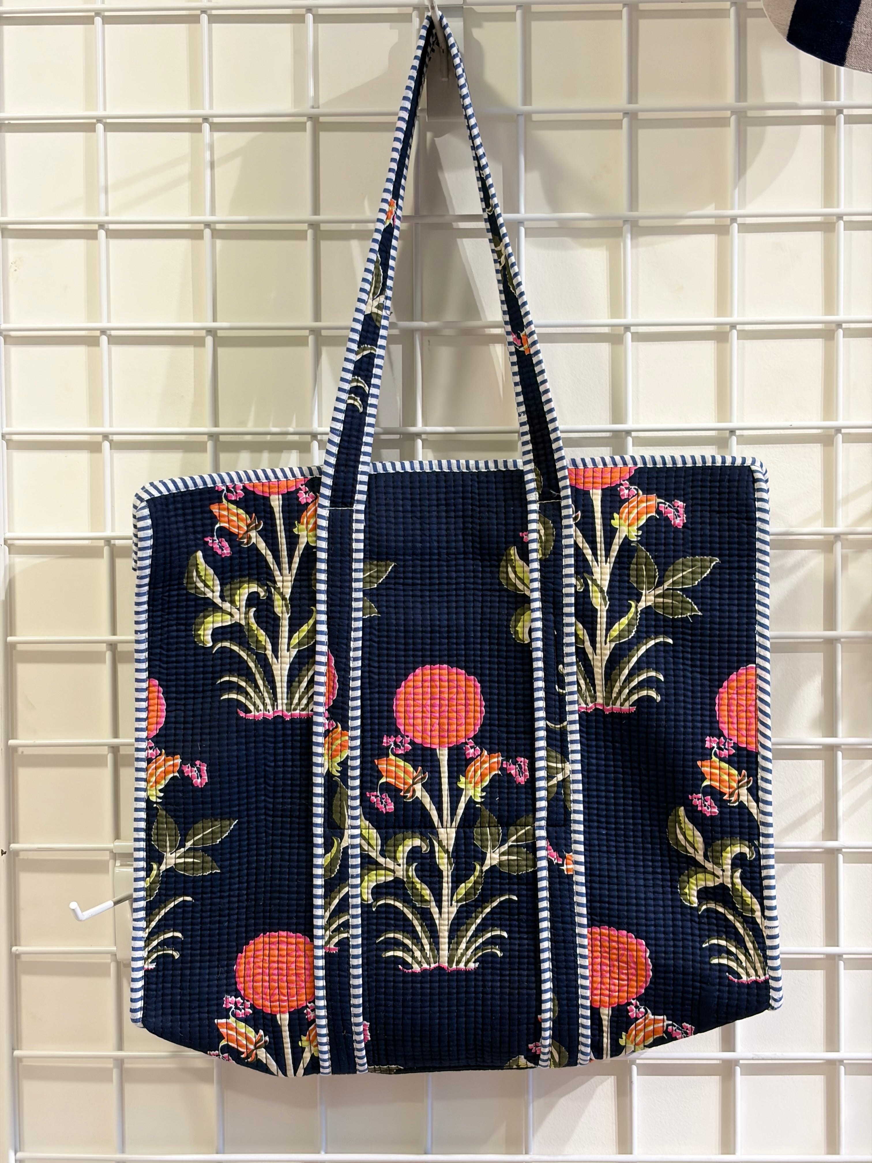 Blue tote bag