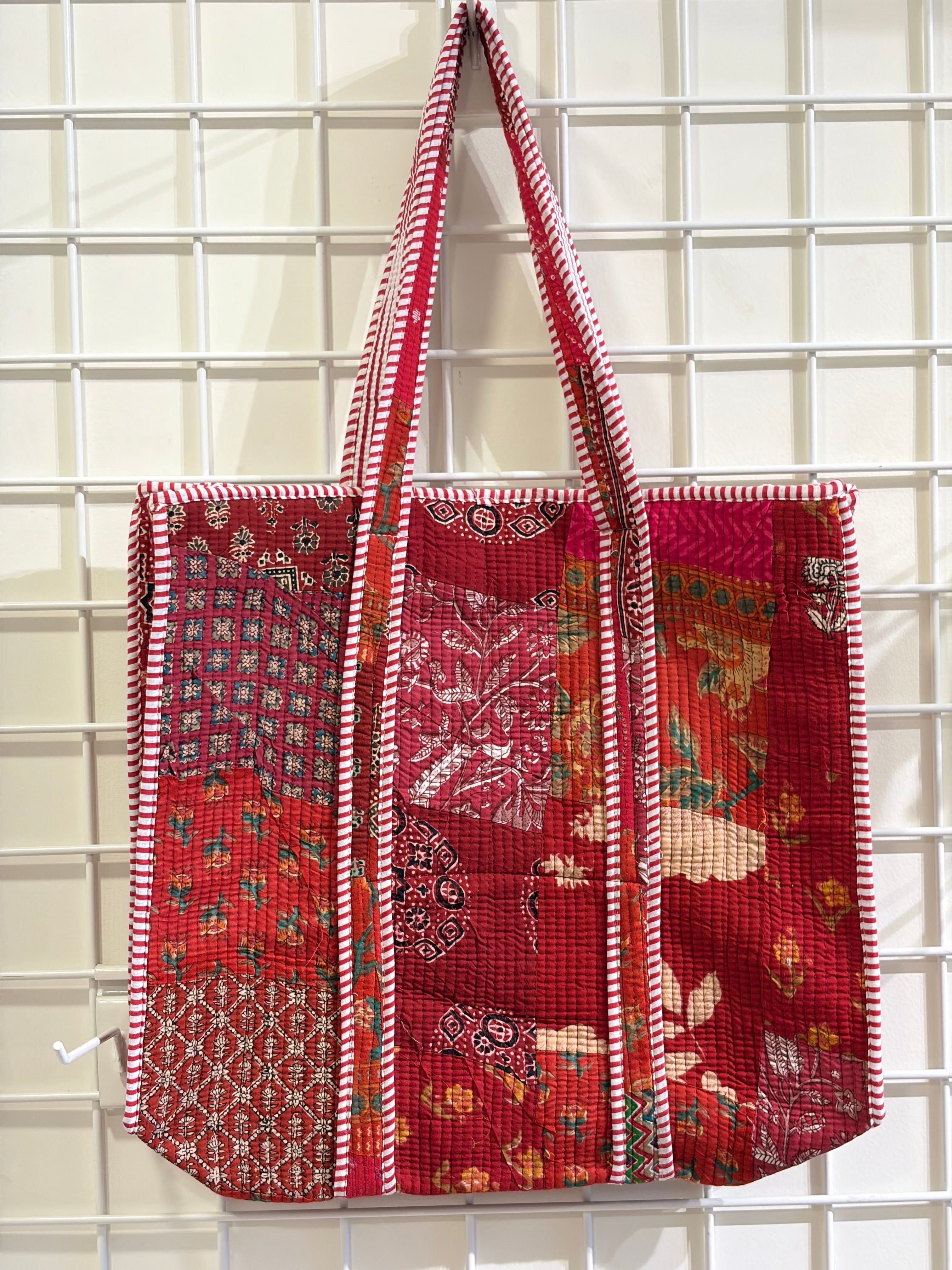 Red tote bag
