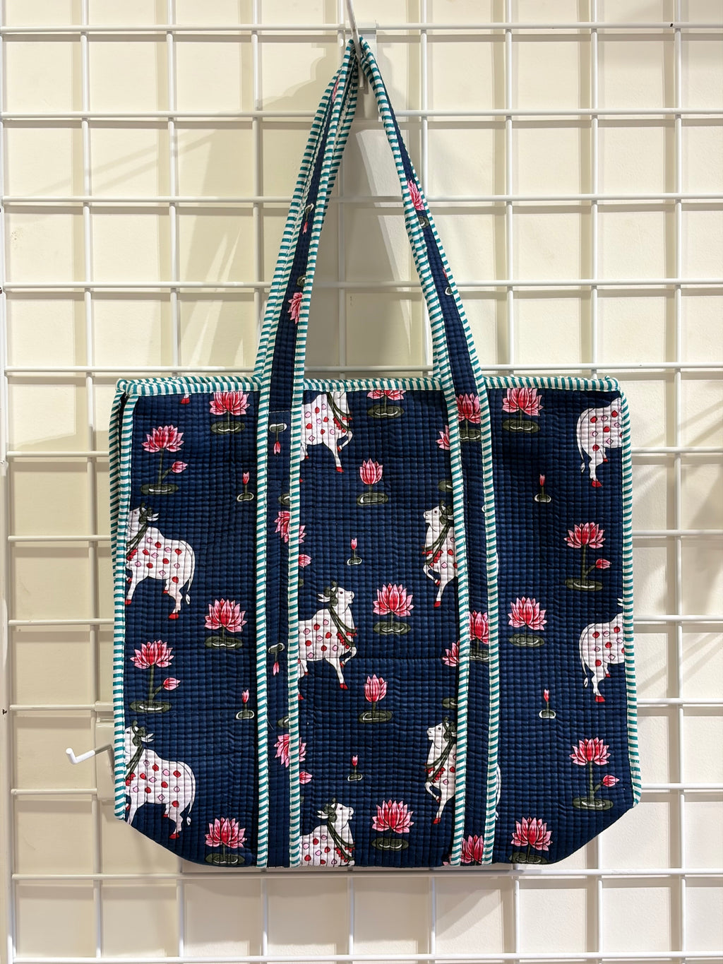 Block print tote