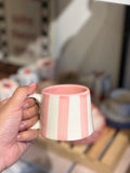 Light pink strip mug